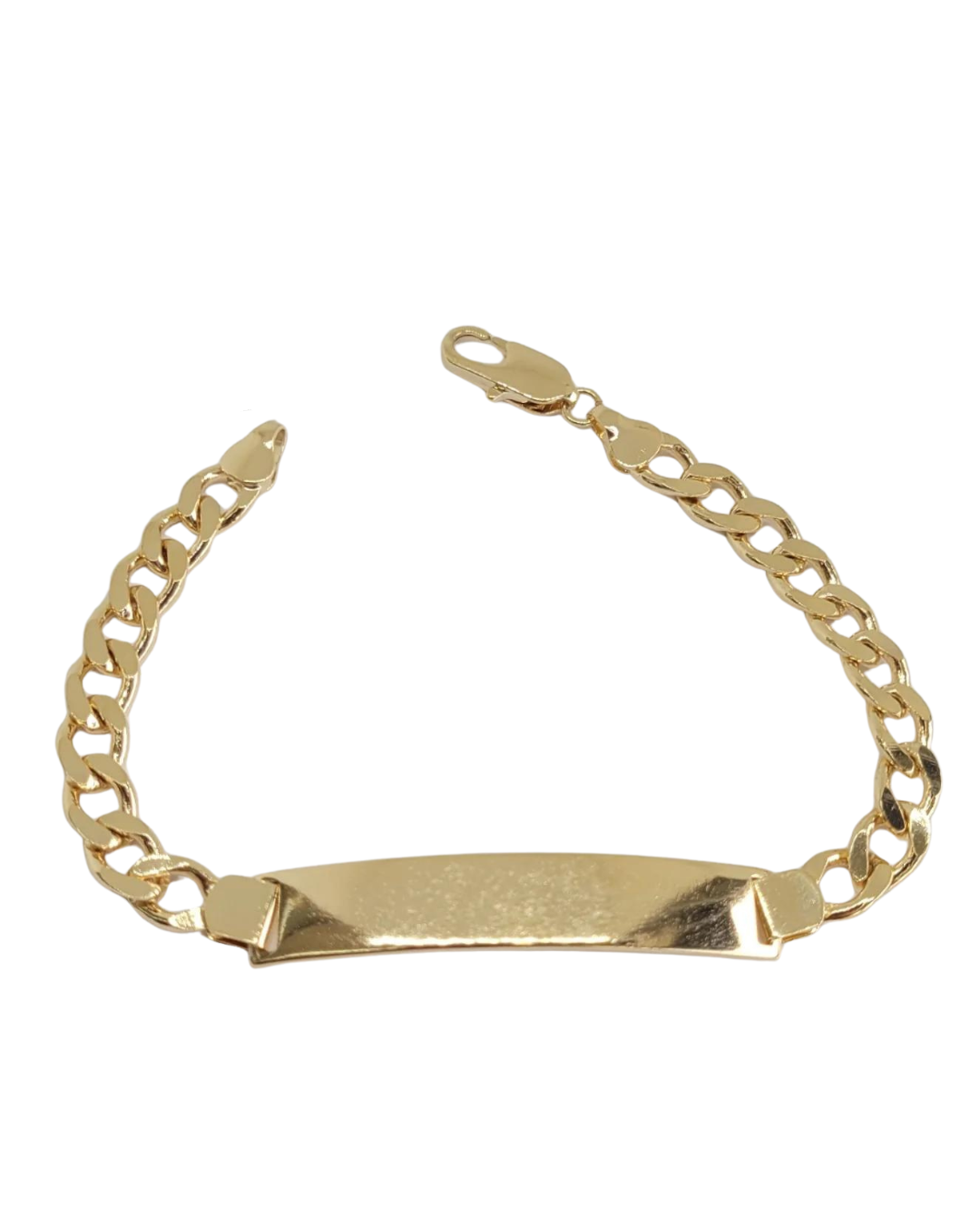 18k Curb Men's Bracelet-Fantasy World Jewelry-DISTRICT 1