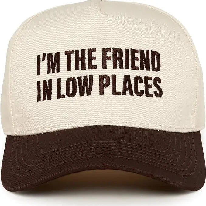 2-Tone Cap - I'm the Friend in Low Places - Brown/Beige