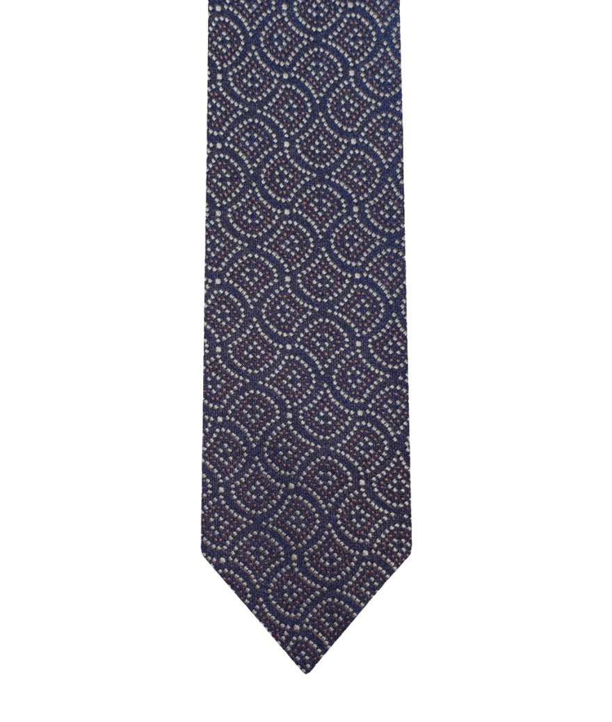 Navy Blue/Brown Windsor Tie
