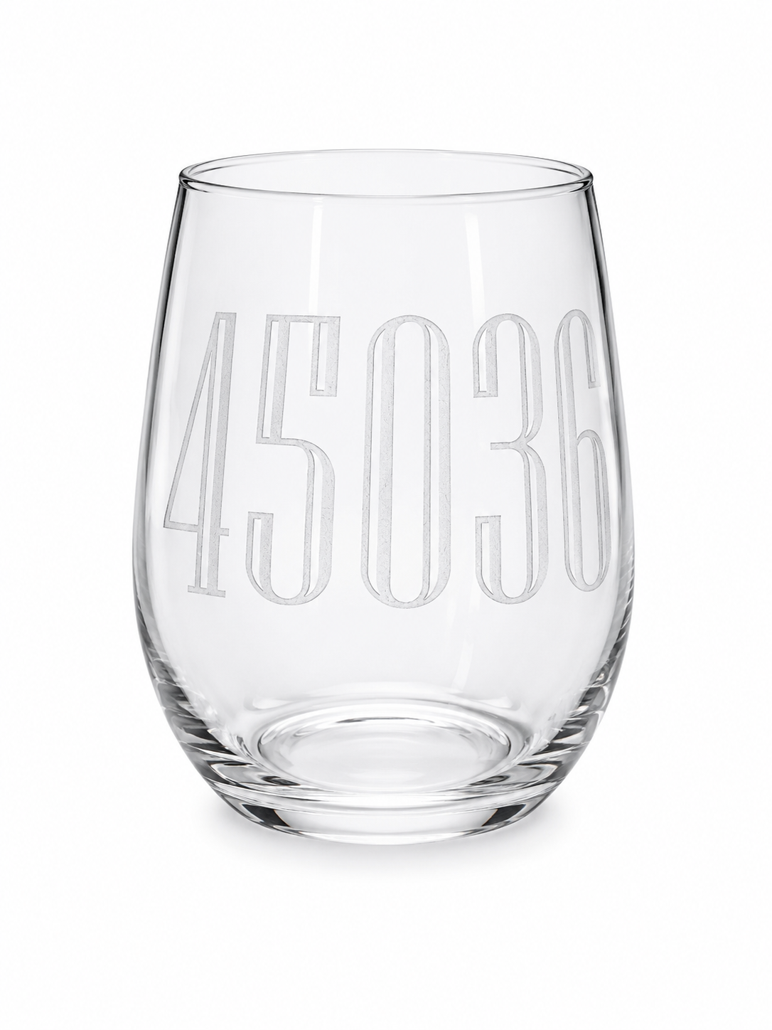 Zip Code Stemless Wine Glass