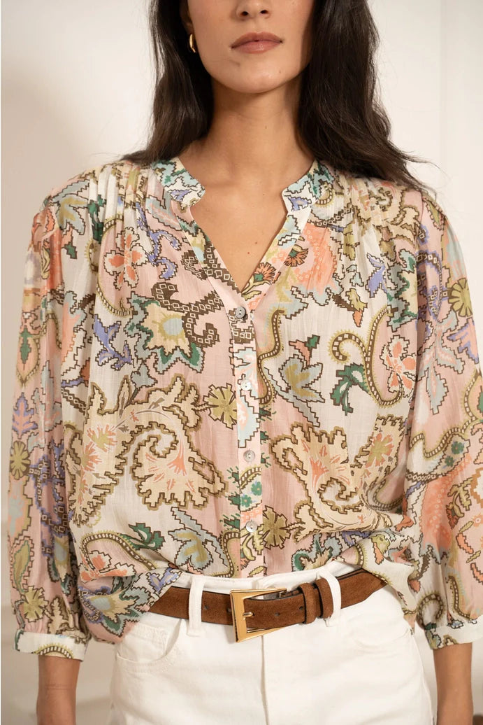 Saint Tropez Printed Silk Viscose Shirt