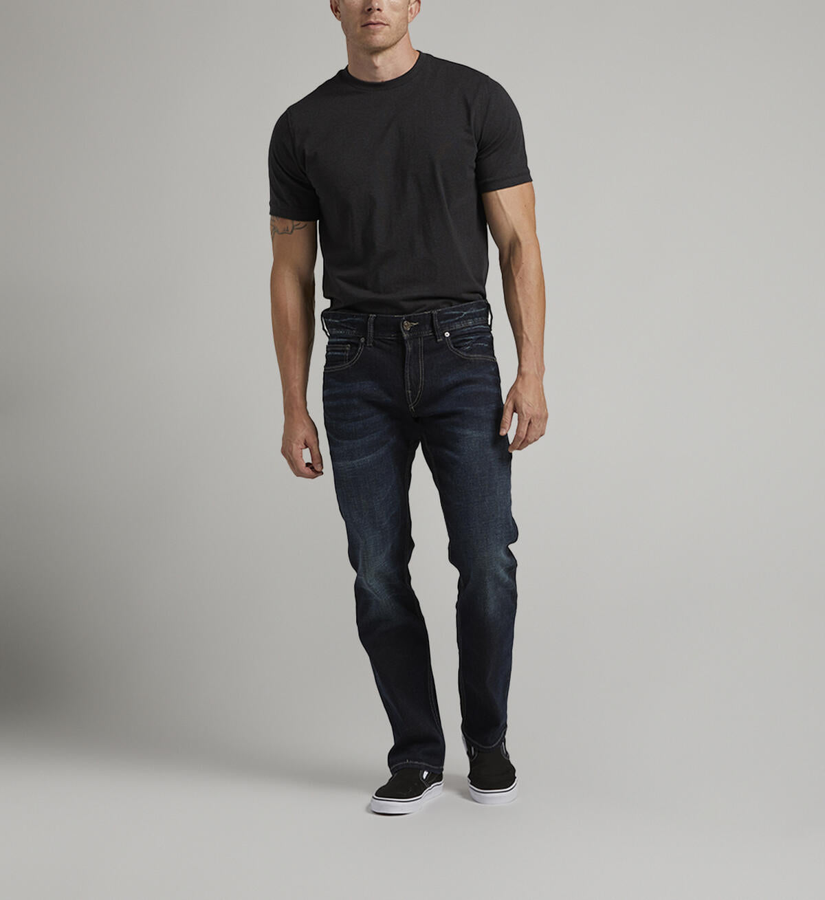 Allan Classic Fit Straight Leg Jeans-Silver Jean Co-DISTRICT 1