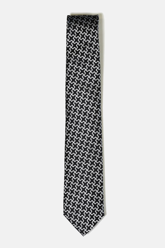 Black & White Cross Tie-Curated Basics-DISTRICT 1