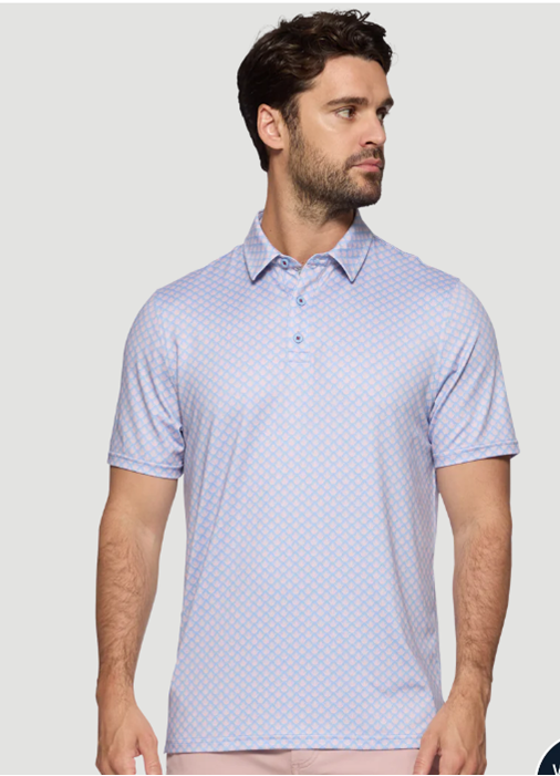 Fridley Print Polo-Flag & Anthem-DISTRICT 1
