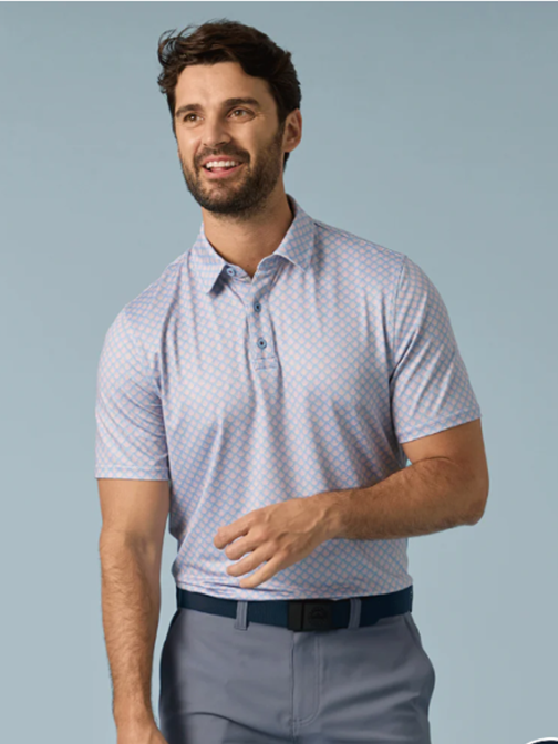 Fridley Print Polo-Flag & Anthem-DISTRICT 1