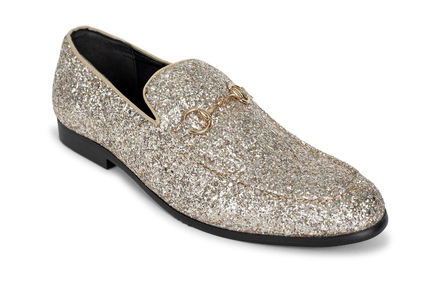 Gold Sparkle Slip-On Shoe-JFW-DISTRICT 1