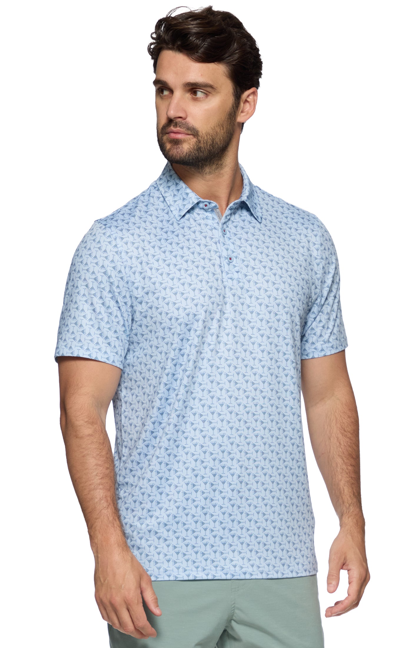 Hayward Martini Polo-Flag & Anthem-DISTRICT 1