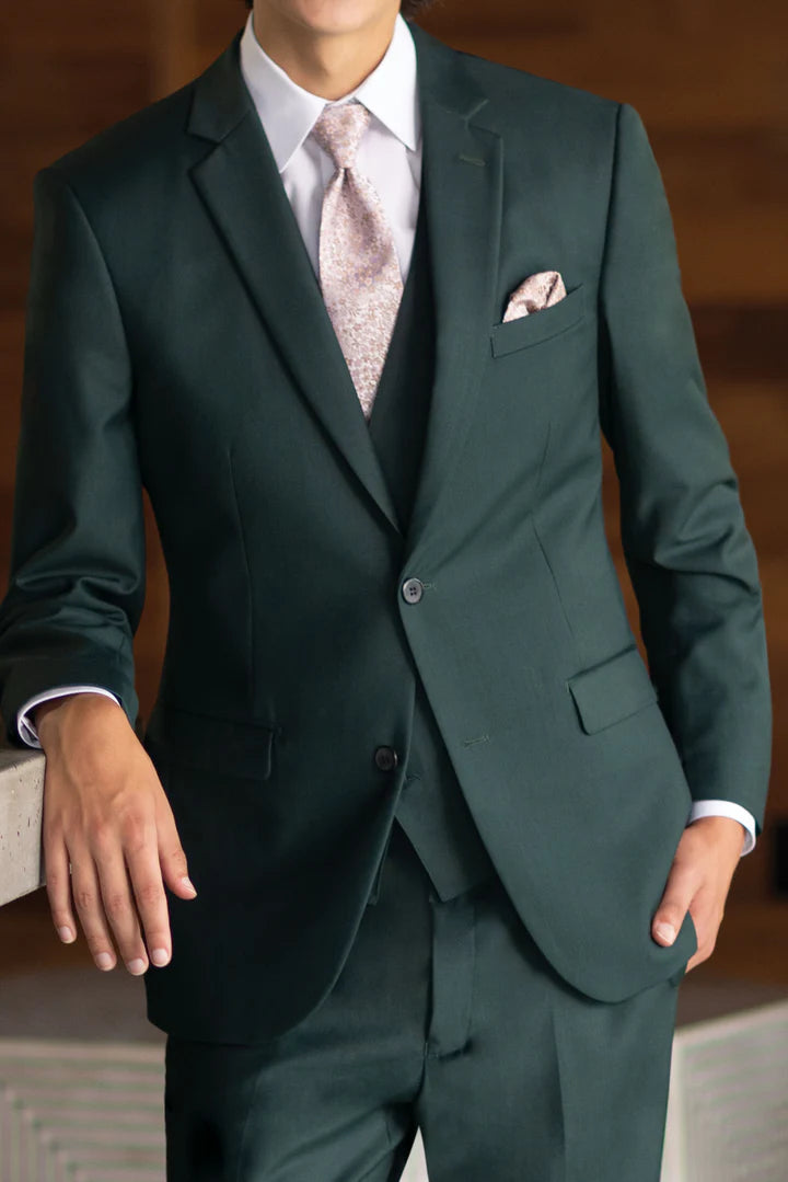 Hunter Green Suit Seperate Vest-JFW-DISTRICT 1