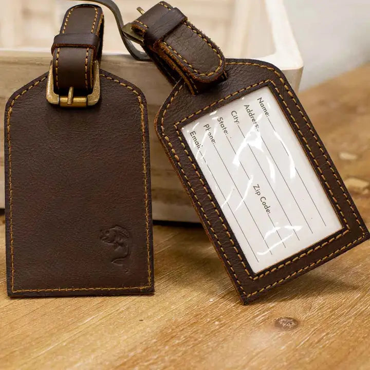 Leather Luggage Tag - Fish-The Royal Standard-DISTRICT 1