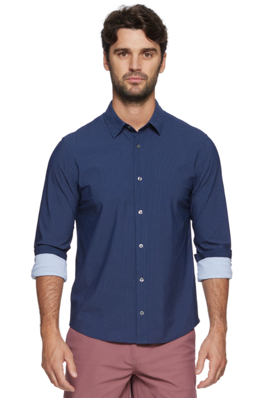 Loretto LS Dot Print Journey Shirt-Flag & Anthem-DISTRICT 1