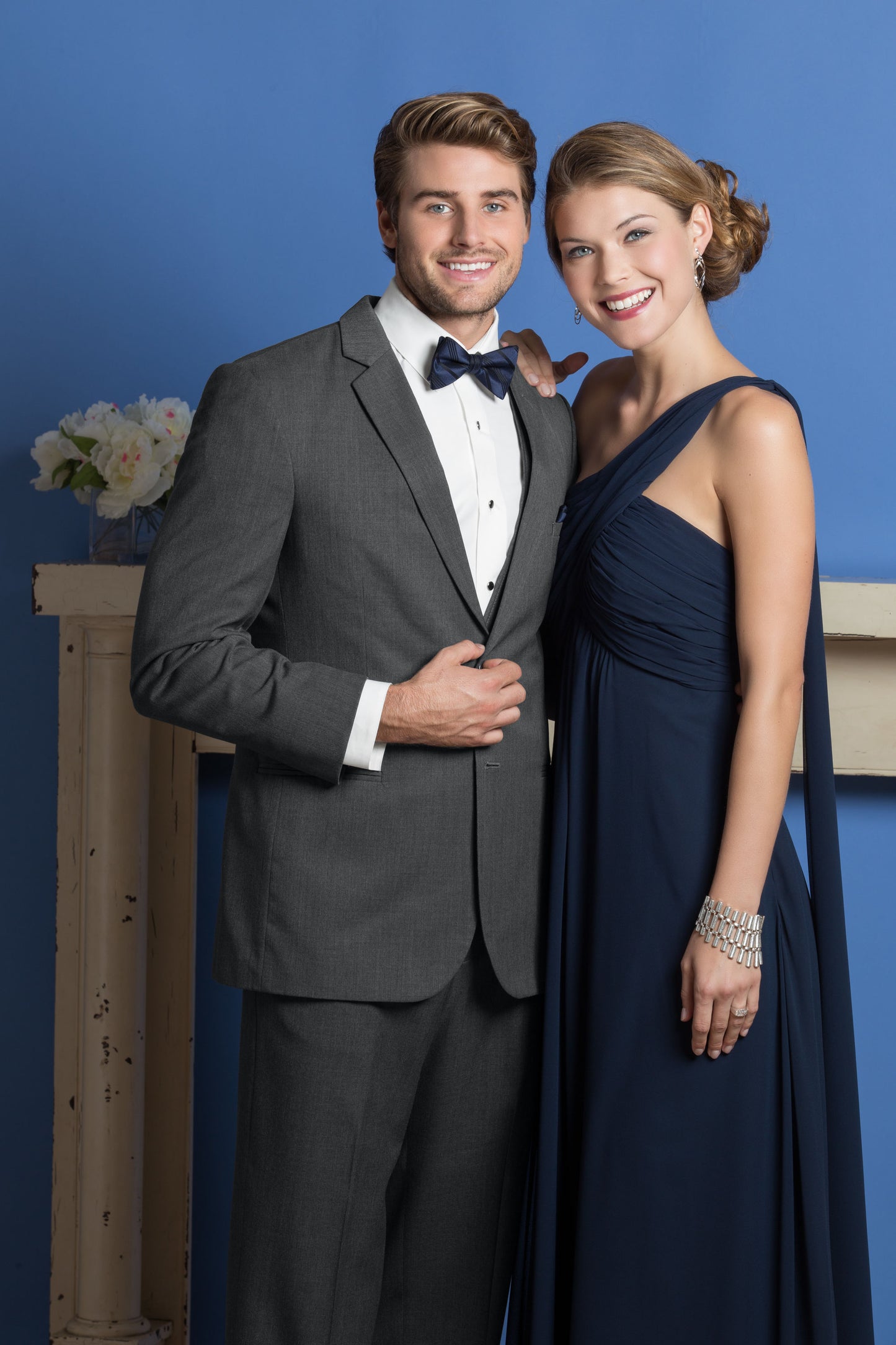 Michael Kors Steel Grey Sterling Wedding Suit (Coat & Pant)-JFW-DISTRICT 1