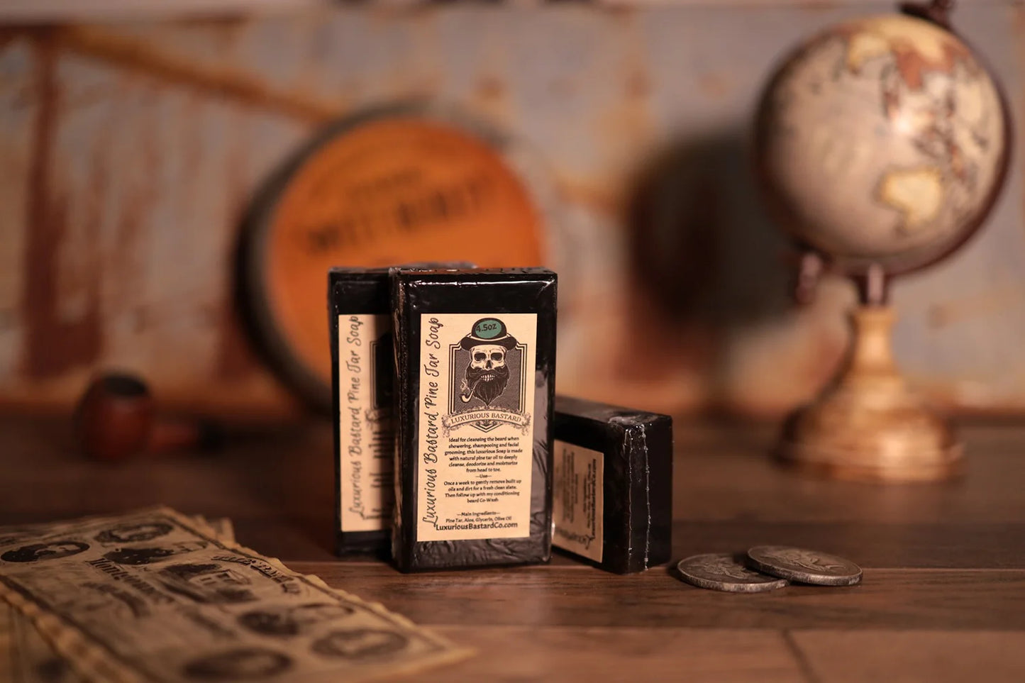 Old Fashioned Pine Tar Beard Soap (4.5oz)-Luxurious Bastard Beard Co-DISTRICT 1