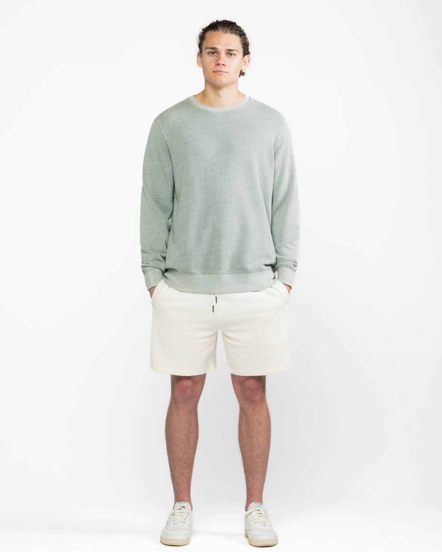 Sage Organic Cotton French Terry Crewneck Sweatshirt-DISTRICT 1-DISTRICT 1