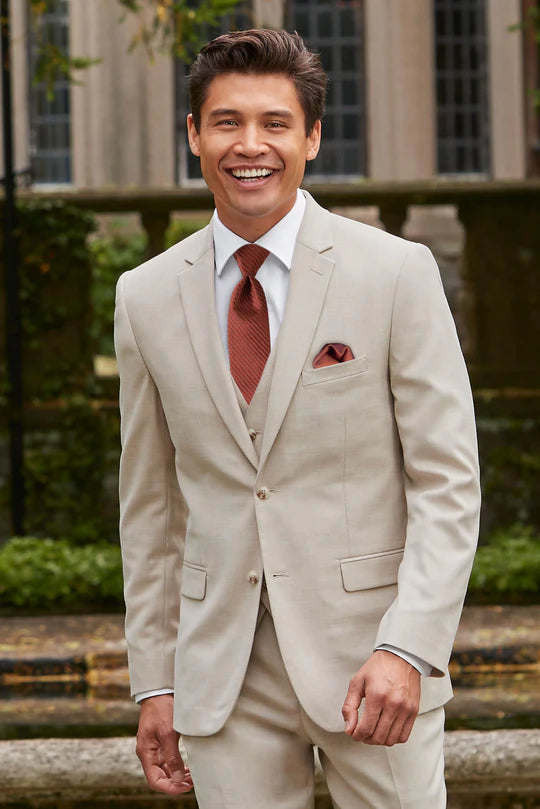 Tan Slim Fit Suit Coat-JFW-DISTRICT 1