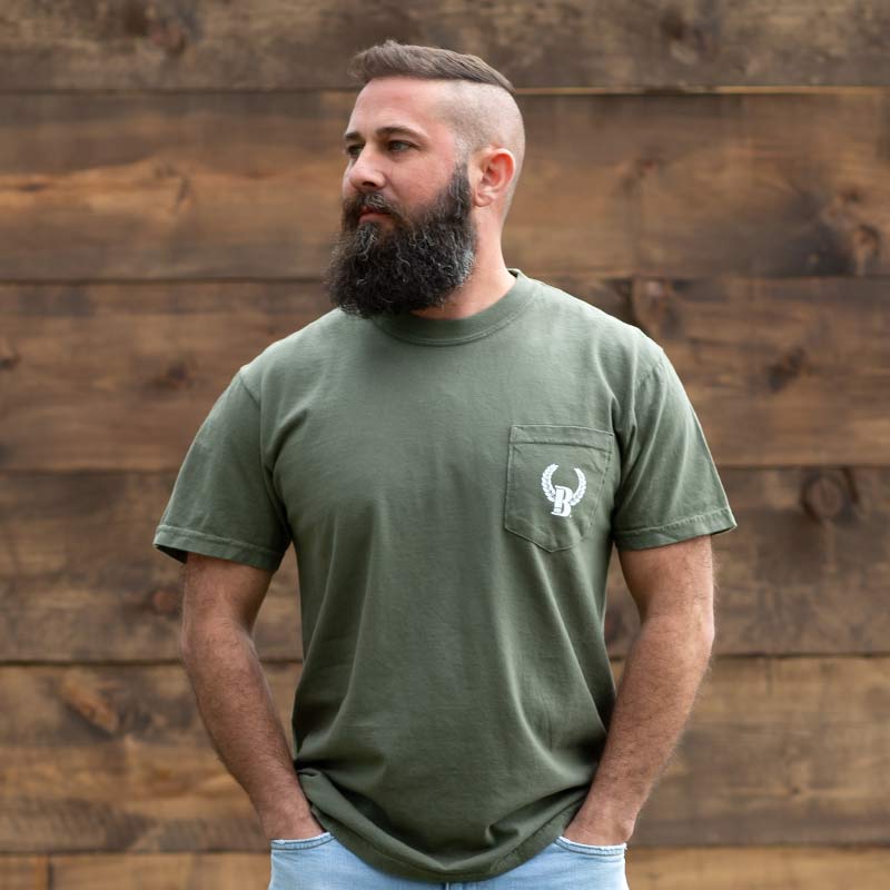 Turkey Tails Pocket T-Shirt-Buck Shot Apparel-DISTRICT 1