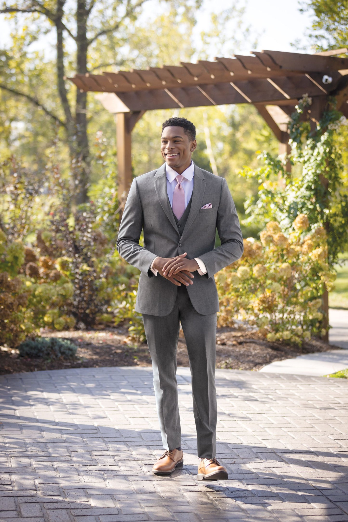 Ultra Slim Medium Grey Performance Wedding Suit-JFW-DISTRICT 1