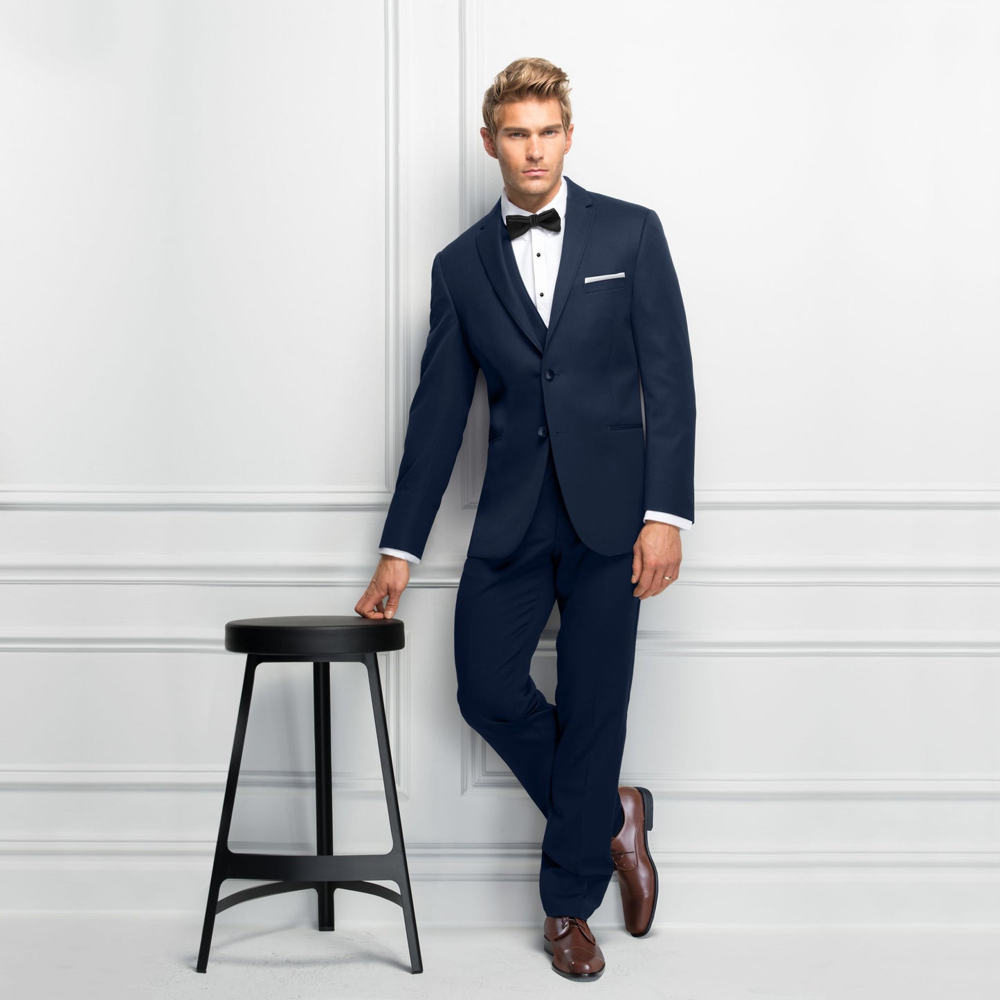 Ultra Slim Navy Sterling Wedding Suit-JFW-DISTRICT 1