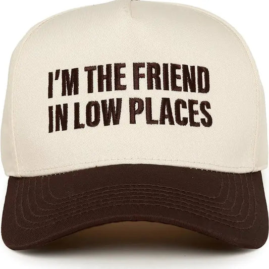 2-Tone Cap - I'm the Friend in Low Places - Brown/Beige