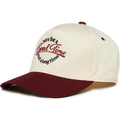 2-Tone Embroidered Cap - Good Time Not A Long Time