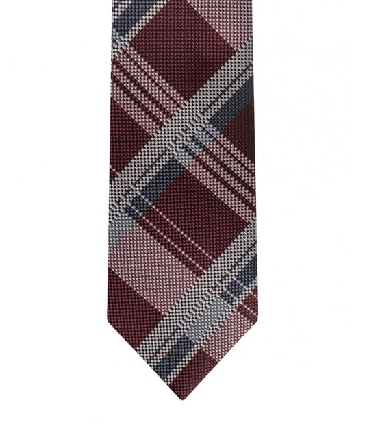 Grey/Red Windsor Tie