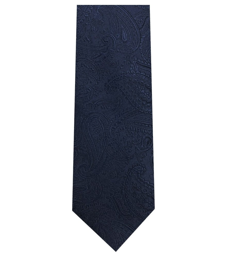 Navy Paisley Windsor Tie