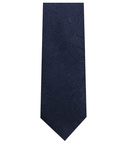Navy Paisley Windsor Tie