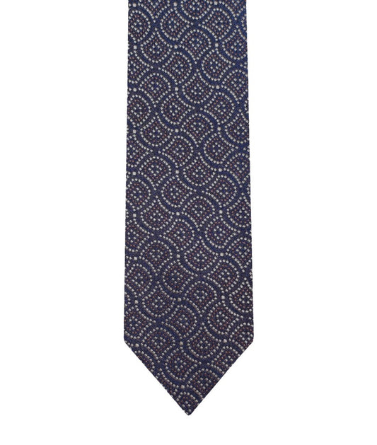Navy Blue/Brown Windsor Tie