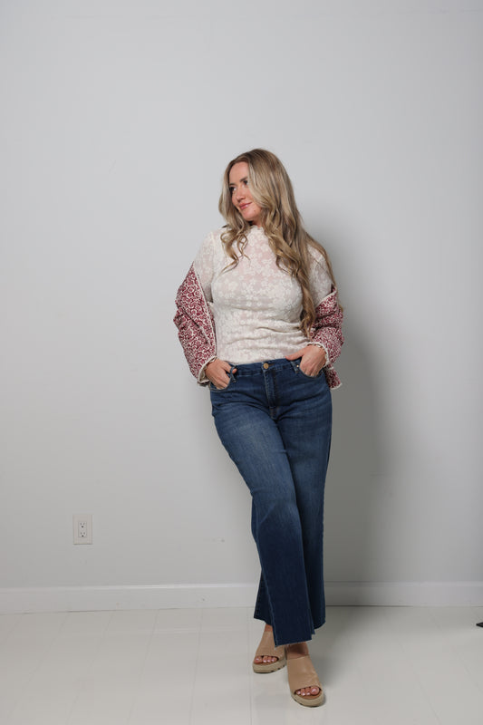 Sheer Floral Top