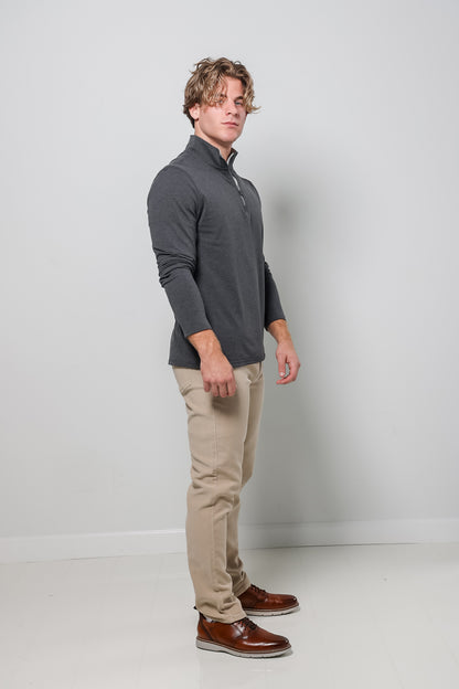 Clutch LS Ultra Soft 1/4 Zip - Black Heather