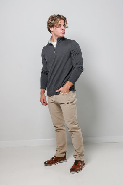 Clutch LS Ultra Soft 1/4 Zip - Black Heather