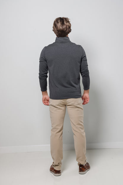 Clutch LS Ultra Soft 1/4 Zip - Black Heather