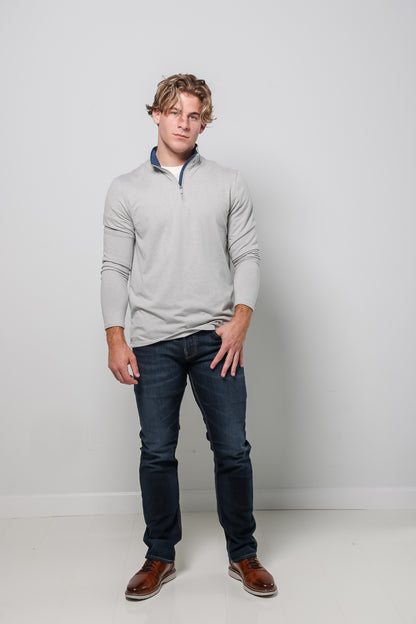 Clutch LS Ultra Soft 1/4 Zip - Light Grey