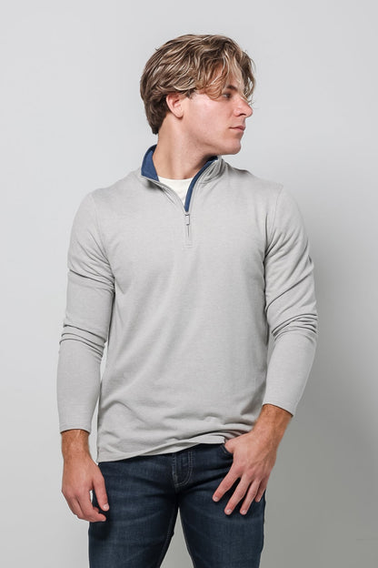Clutch LS Ultra Soft 1/4 Zip - Light Grey