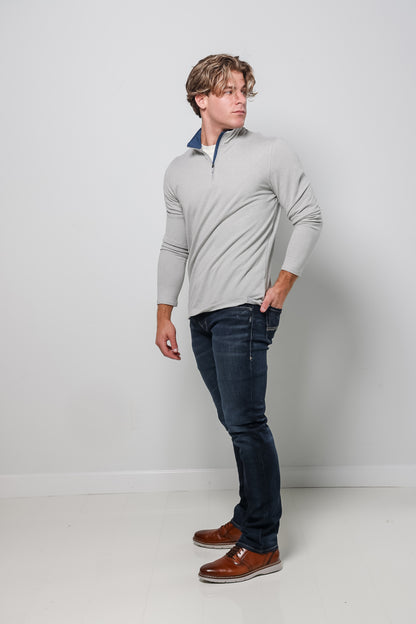 Clutch LS Ultra Soft 1/4 Zip - Light Grey