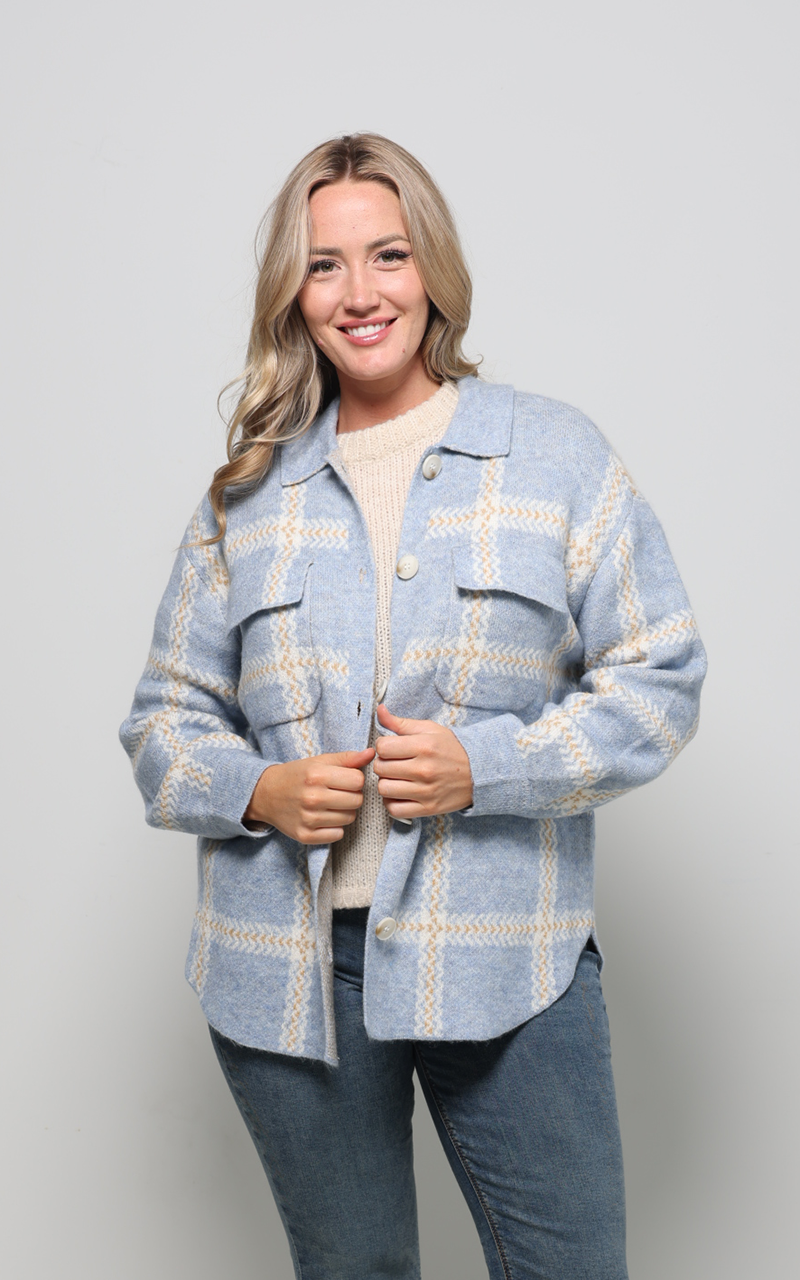 Tyler Plaid Sweater Jacket