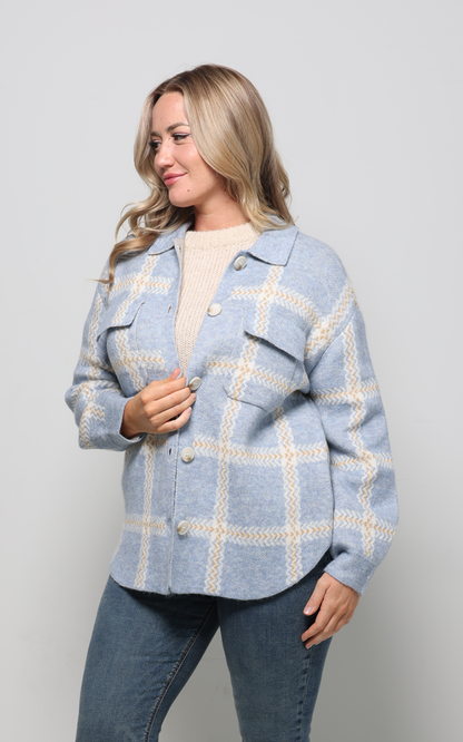 Tyler Plaid Sweater Jacket