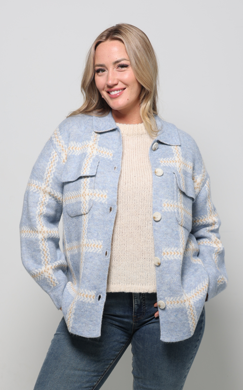 Tyler Plaid Sweater Jacket