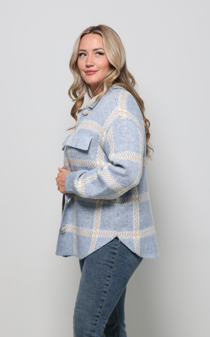 Tyler Plaid Sweater Jacket