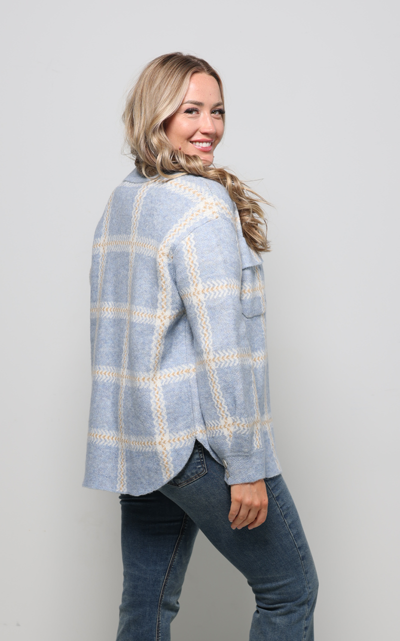 Tyler Plaid Sweater Jacket