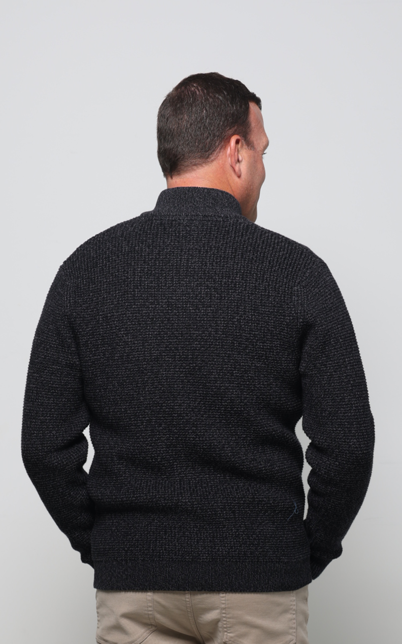Denver Charcoal Mock Neck Sweater