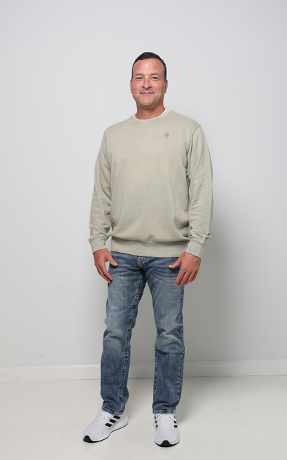 Sage Organic Cotton French Terry Crewneck Sweatshirt
