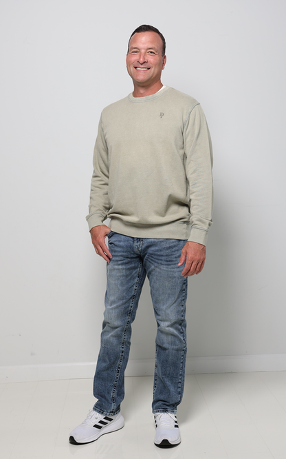Sage Organic Cotton French Terry Crewneck Sweatshirt