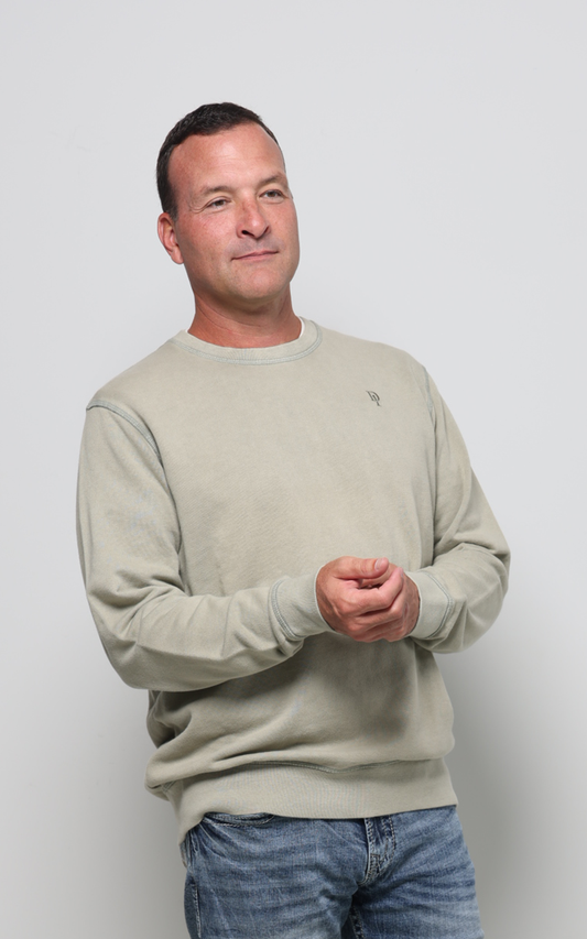 Sage Organic Cotton French Terry Crewneck Sweatshirt