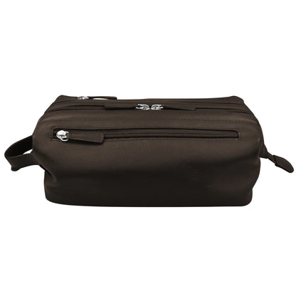Framed Toiletry Bag - Brown