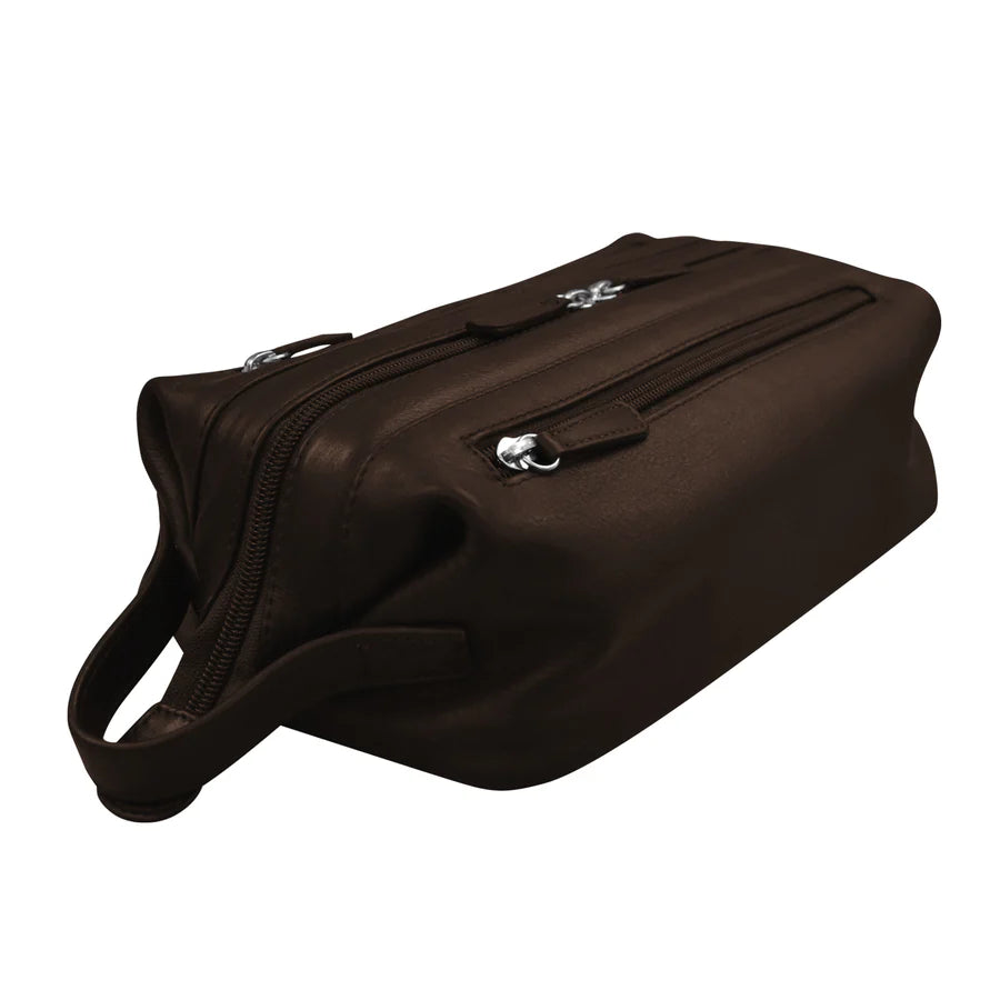 Framed Toiletry Bag - Brown