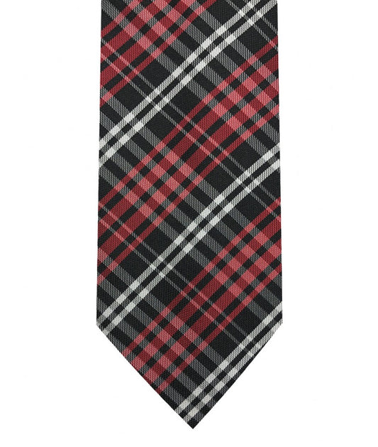 Red Plaid Windsor Tie