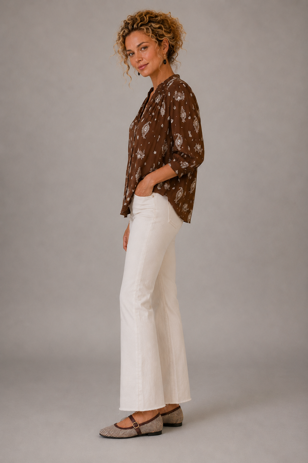 Printed Silk Viscose Shirt