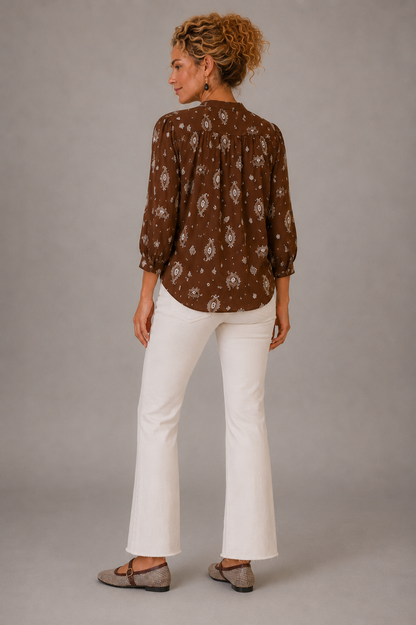 Printed Silk Viscose Shirt