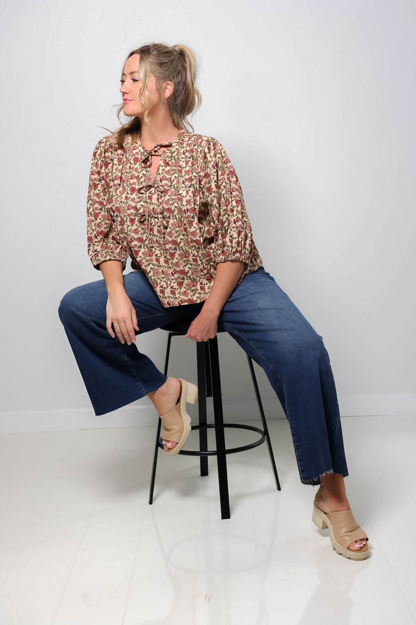 Floral Cord Top