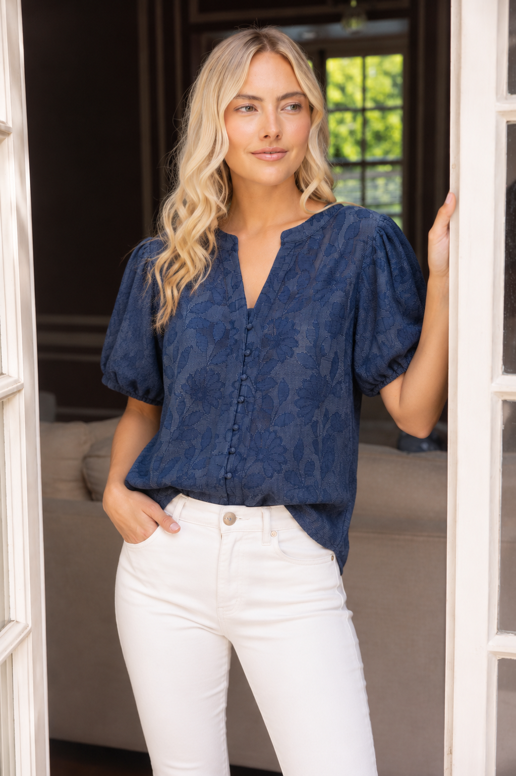 Button Down Floral Top